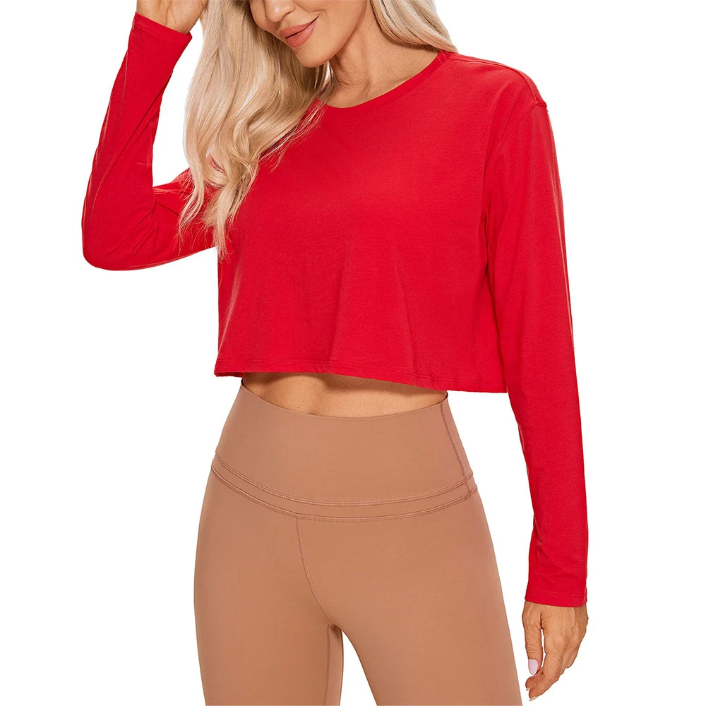 High Quality Stylish Casual Summer Cropped Top for Women Sexy Cotton Breathable Anti-UV T-Shirt