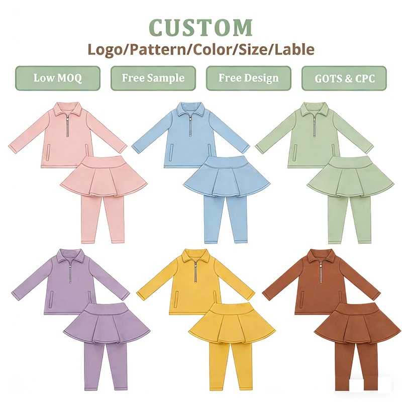 Kids Girls Plus Size Waterproof Breathable Yoga 2 Pieces Set Open Back Quick Dry Medium Support Sportswear Solid