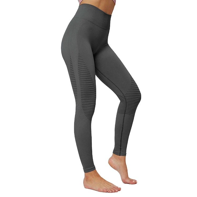 High Waist Elastic Waist Eco-Friendly Breathable Lightweight Yoga Pants Leggings Model XY2821 Stretch Hollow Mesh Side Pocket