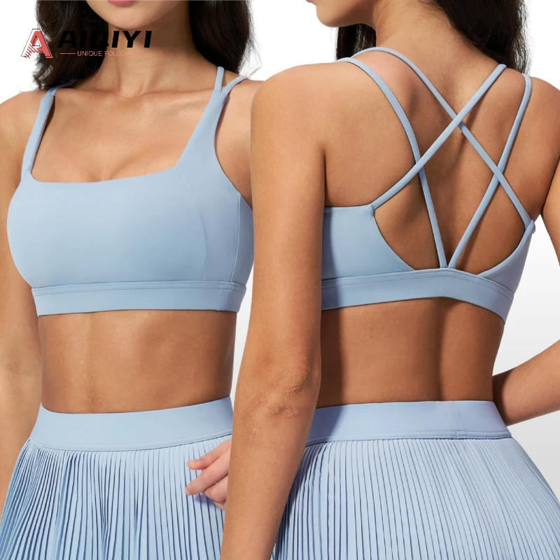 8782 Women's Shockproof Spandex/Nylon High Elastic Slim Fitness Top Outer Wear Tight Back Yoga Bra