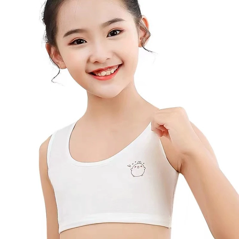 Hot Selling Junior Bra Set Girls Underwear Set Baby pink Bra Cotton Vest underwear Sport Teenage Bra Development Period Student