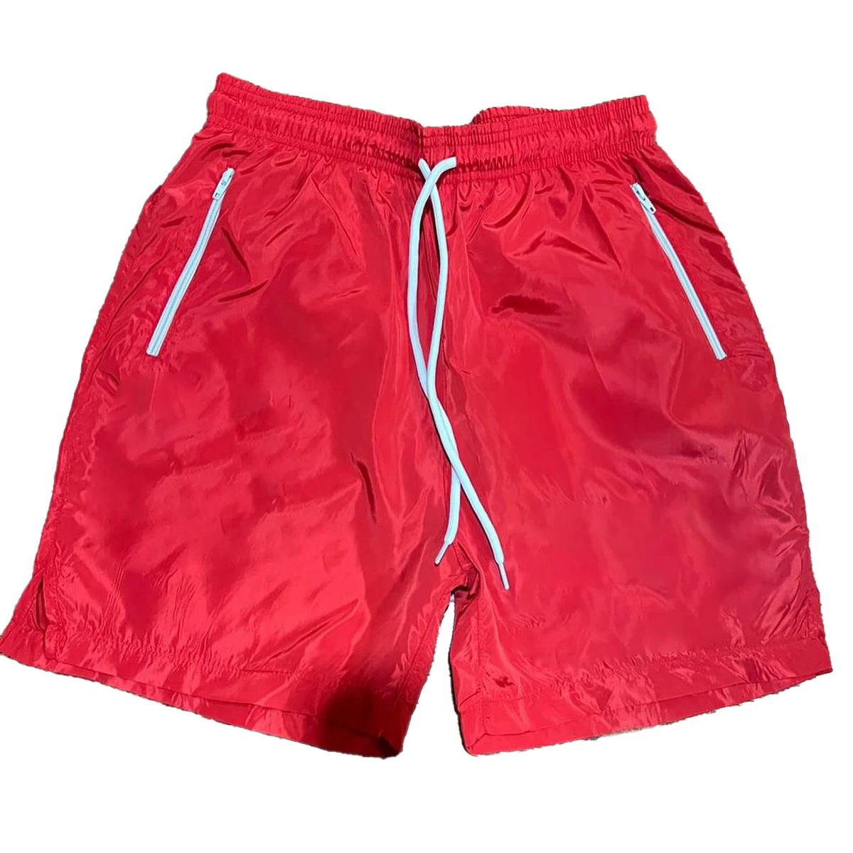 Summer Plus Size Men's Solid Oxford Fabric Gym Shorts Polyester Breathable Elastic Waist Custom Beach Baseball Basketball Sports