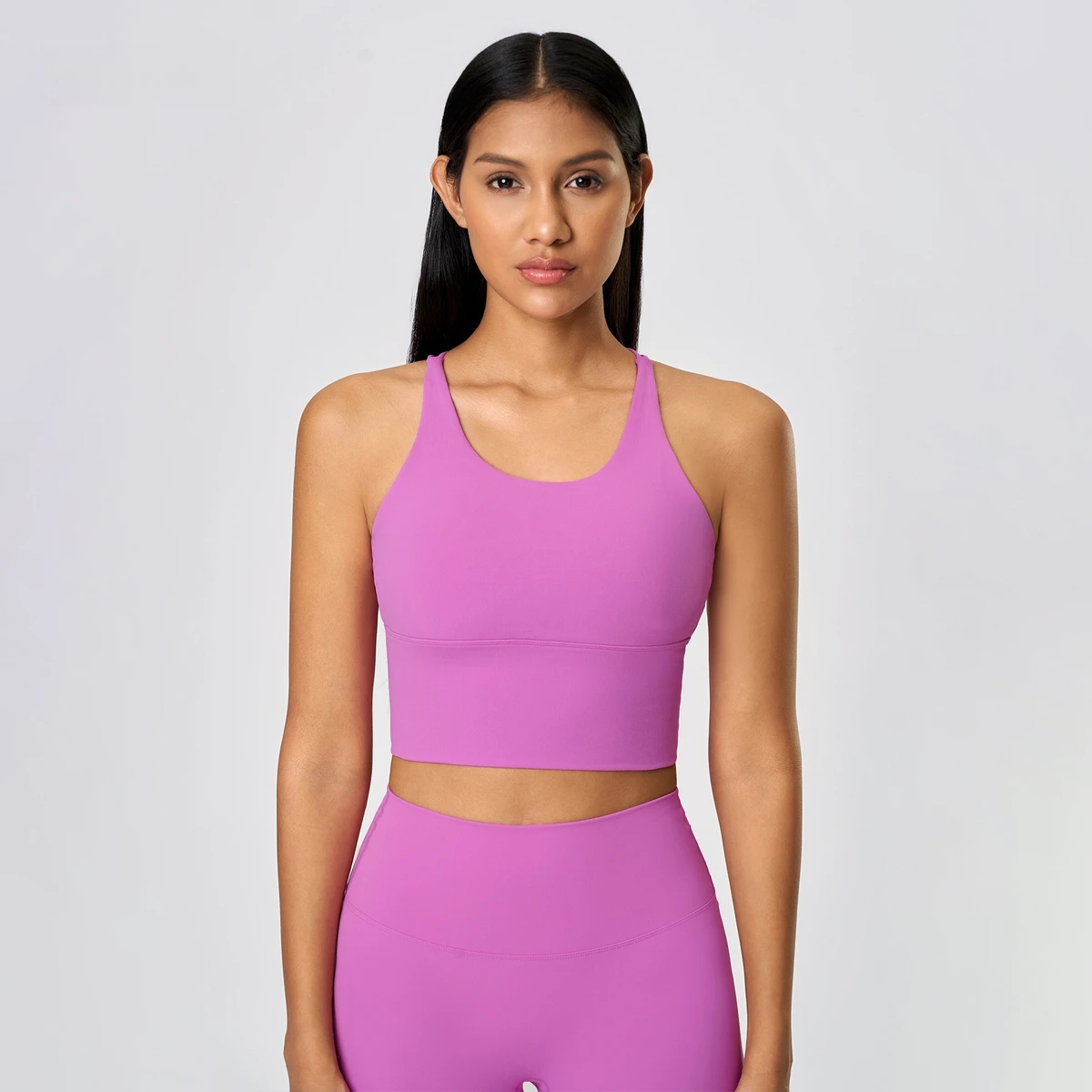 New Style Women's Sport Bra Reversible Backless Fitness Yoga Vest Top with Thin Strap Short Sleeve Sexy Summer
