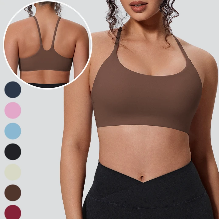 Wholesale Women Activewear Core Gym Clothing Custom Workout Outfit Running Fitness Training Nude Feeling Yoga Sports Bra
