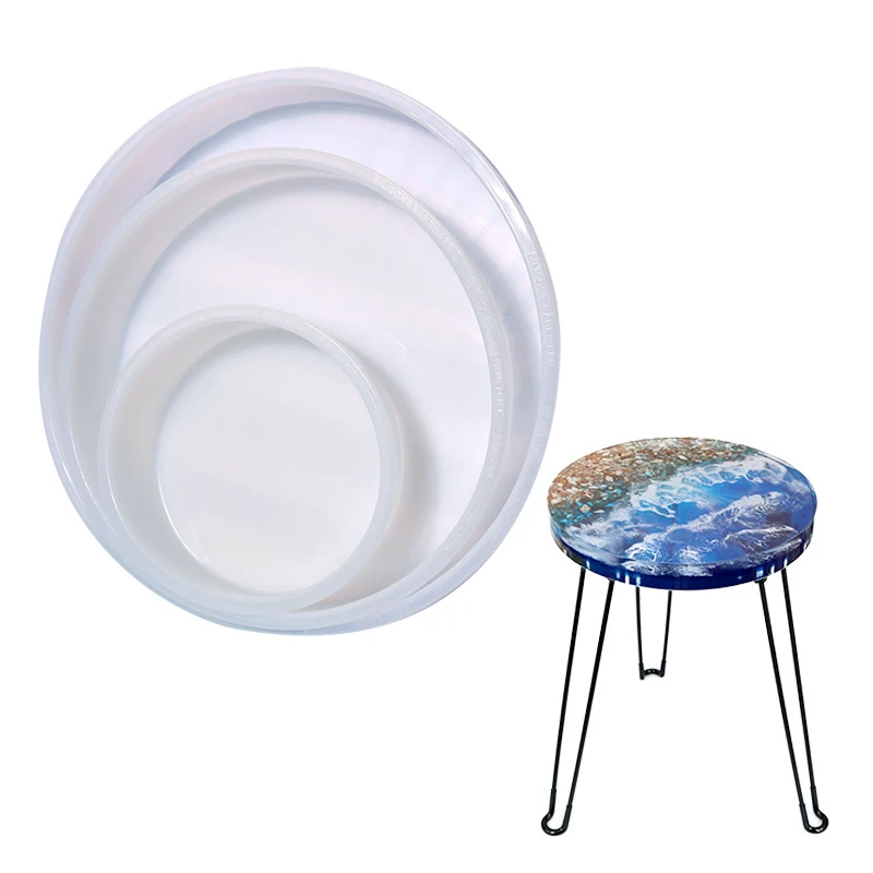 Epoxy Resin Deep Round Mold for Flower Preservation Round Silicone Mold for River Table Making Deep Silicone Mold for Resin Art