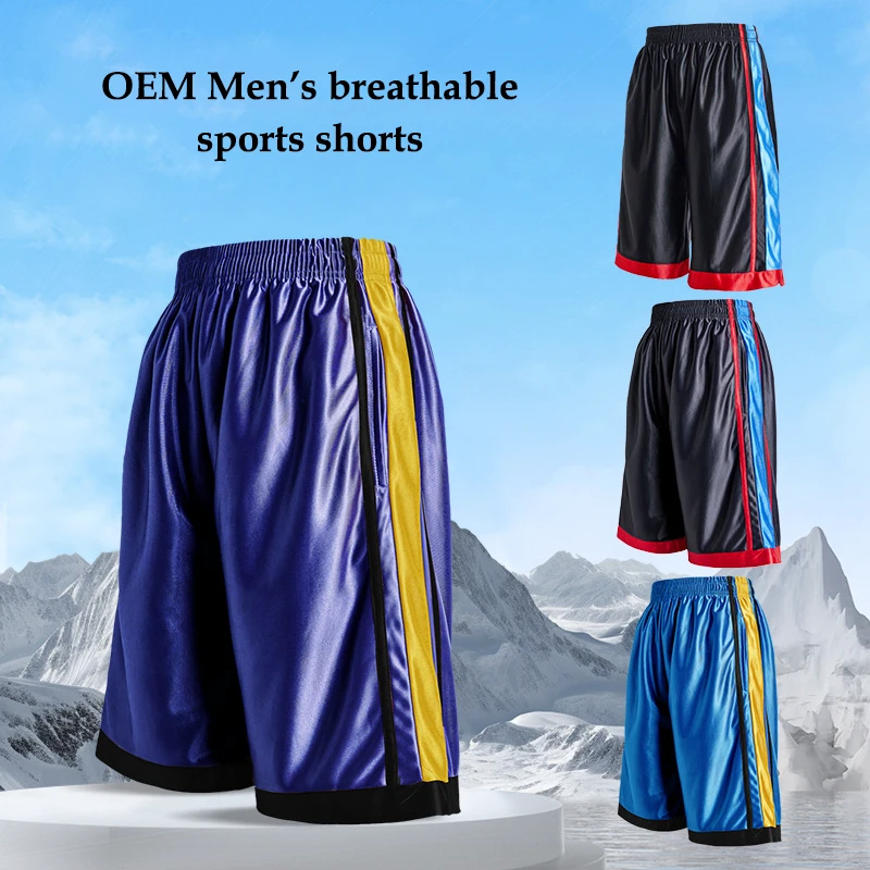 Custom Men's Casual Shorts Pattern Mid Elastic Drawstring Athletic Waist Plus Size Sportswear Breathable Eco-friendly Polyester