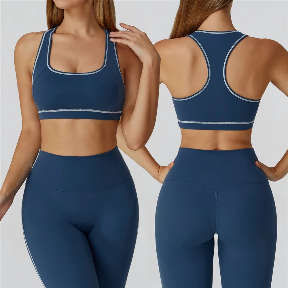 Wholesale Custom Heat Transfer Women Yoga Sports Bra High Impact Support Fitness Workout Running Training Athletic Apparel