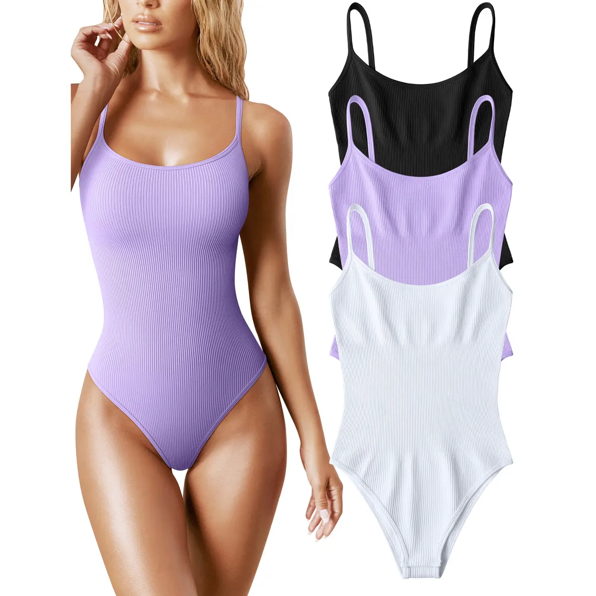 Hot Selling Seamless Yoga Wear Woman Sexy Sportswear One Piece Bodysuits Spandex/Nylon Four-Way Stretch Breathable Spaghetti