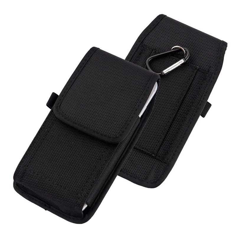Universal Oxford Canvas Fabric Phone Pochette Holster Belt Bag With Loop Hook Waist Bag for iphone 13 Phone Pouch