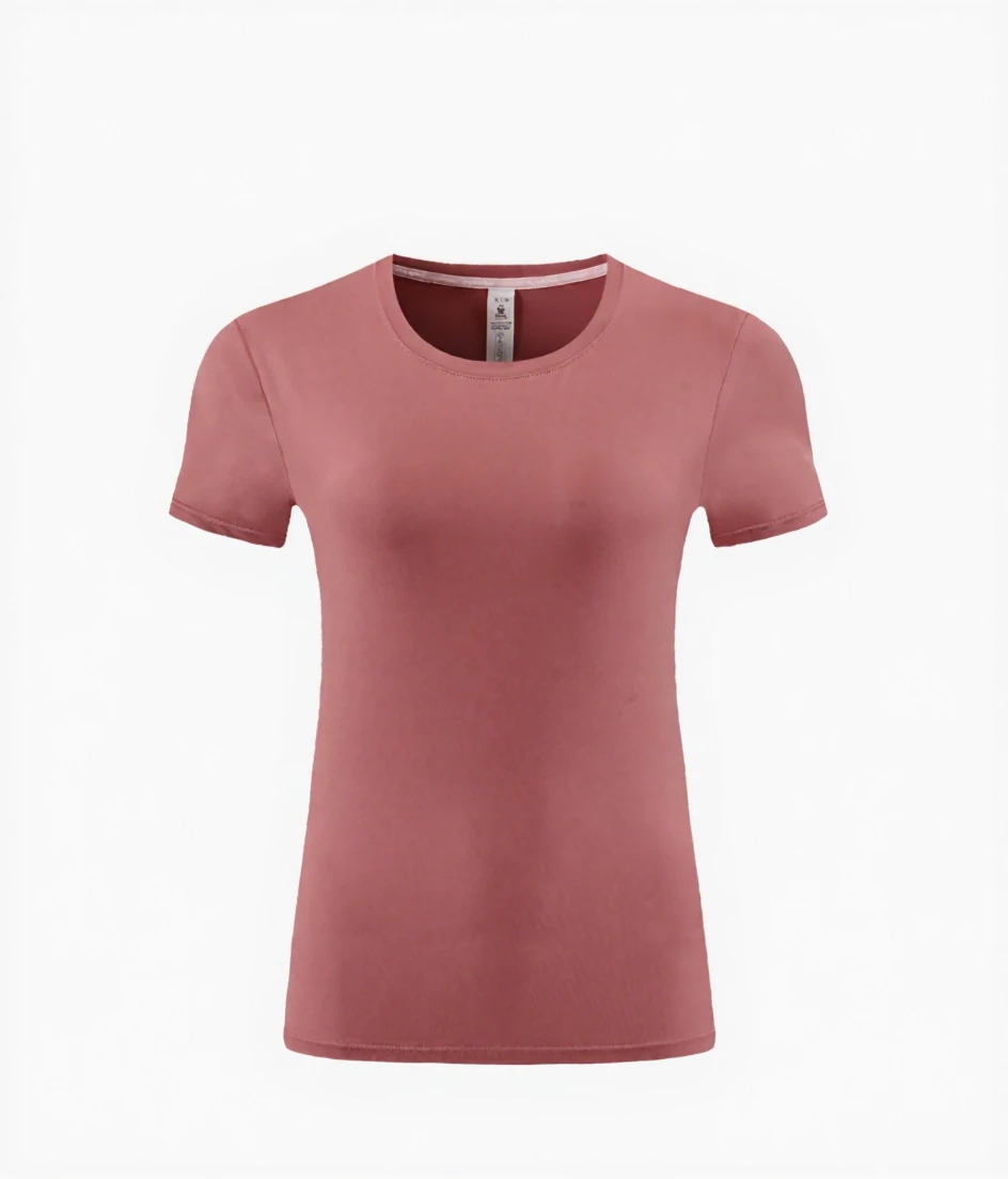 New Fashion Seamless Yoga T-shirt Women Slimming Outdoor Sports Short-sleeved Neck Quick Dry Breathable Spandex/Polyester Summer