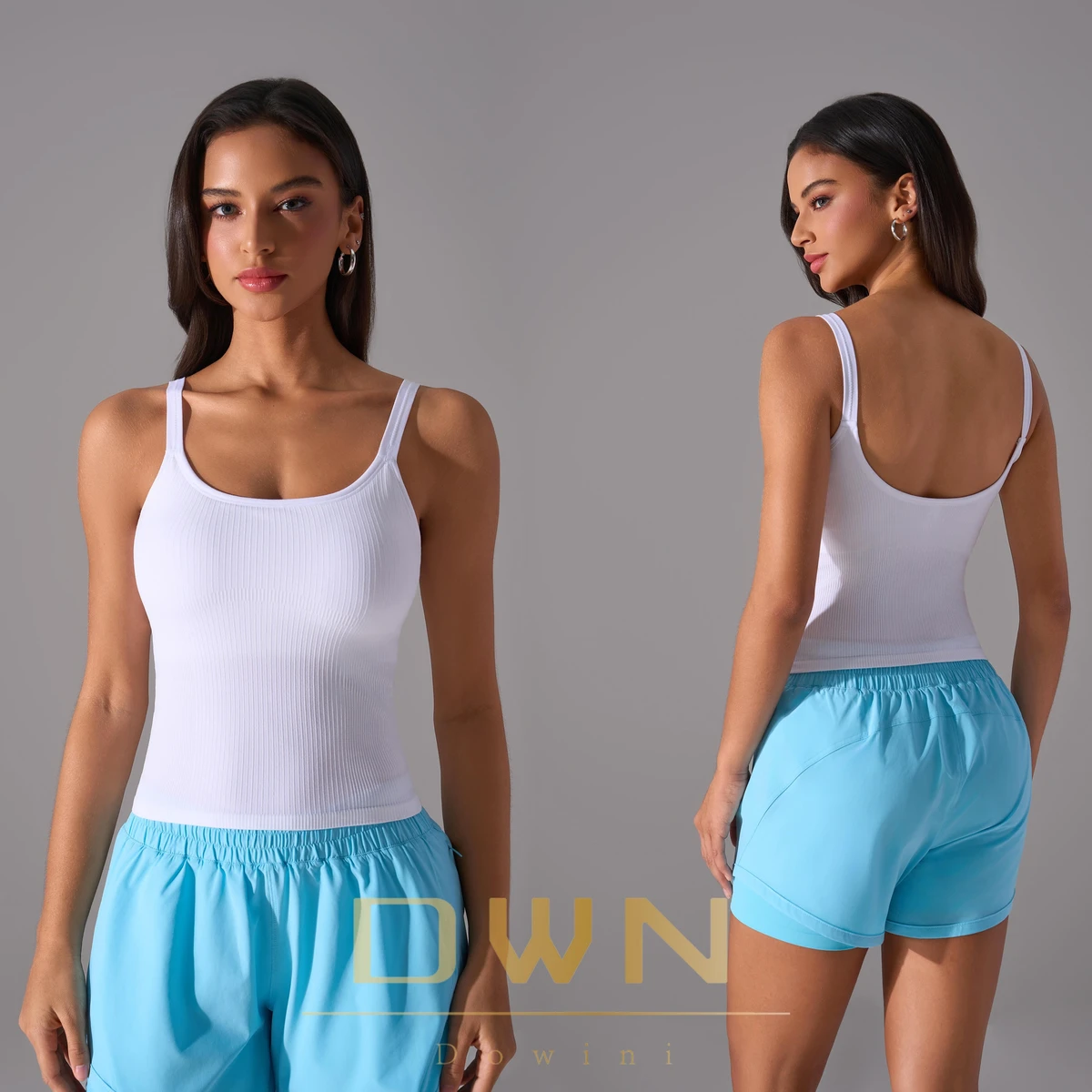 Women's New Hanging Strap Seamless Yoga Vest Seamless Chest Pad Beauty Back Breathable Fitness Sports Bra Workout Yoga Top OEM