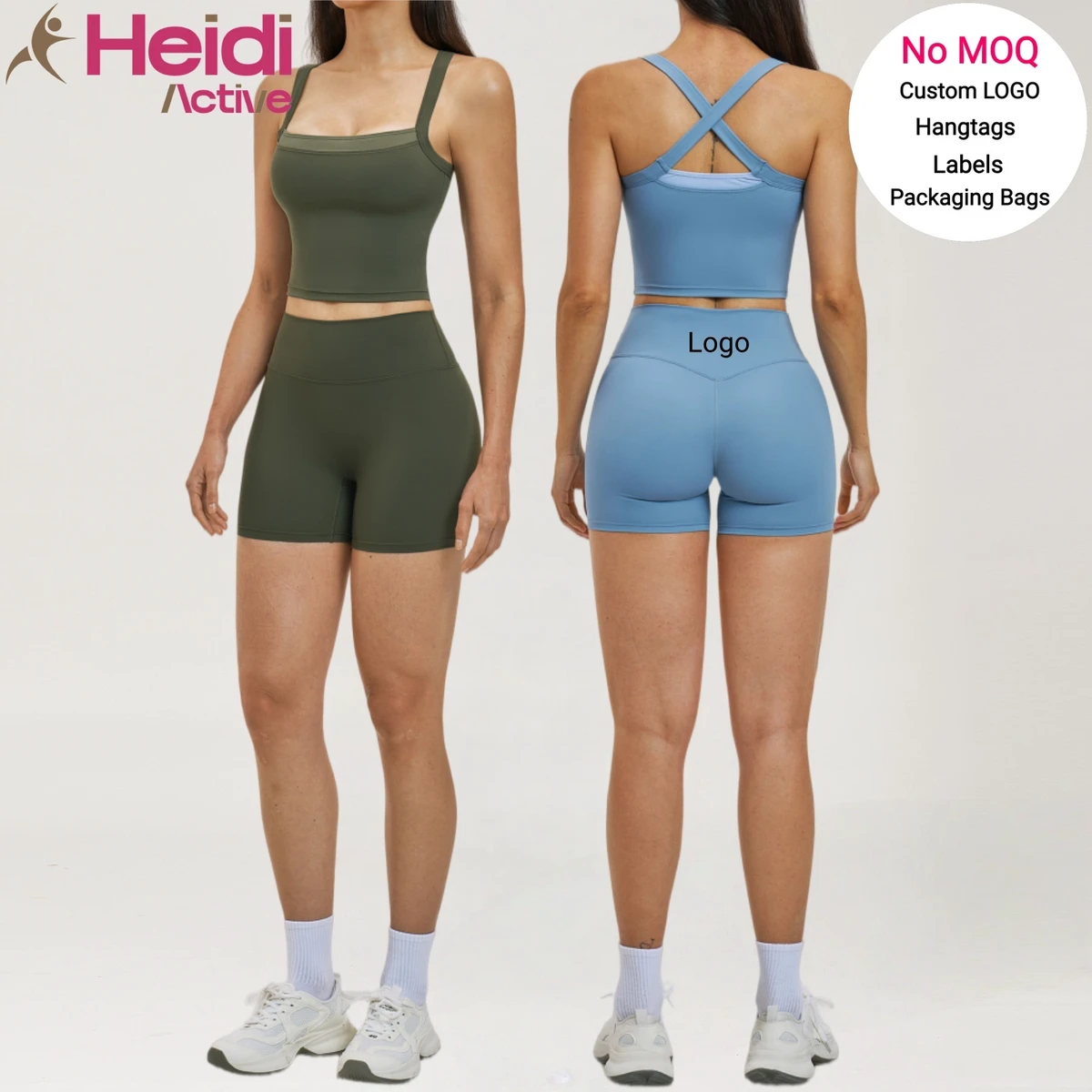 New Design Casual Wear High Elastic Slim Fit Cross Strap Yoga Tank Top High Waist Quick Drying Plus Size Yoga Shorts Yoga Set