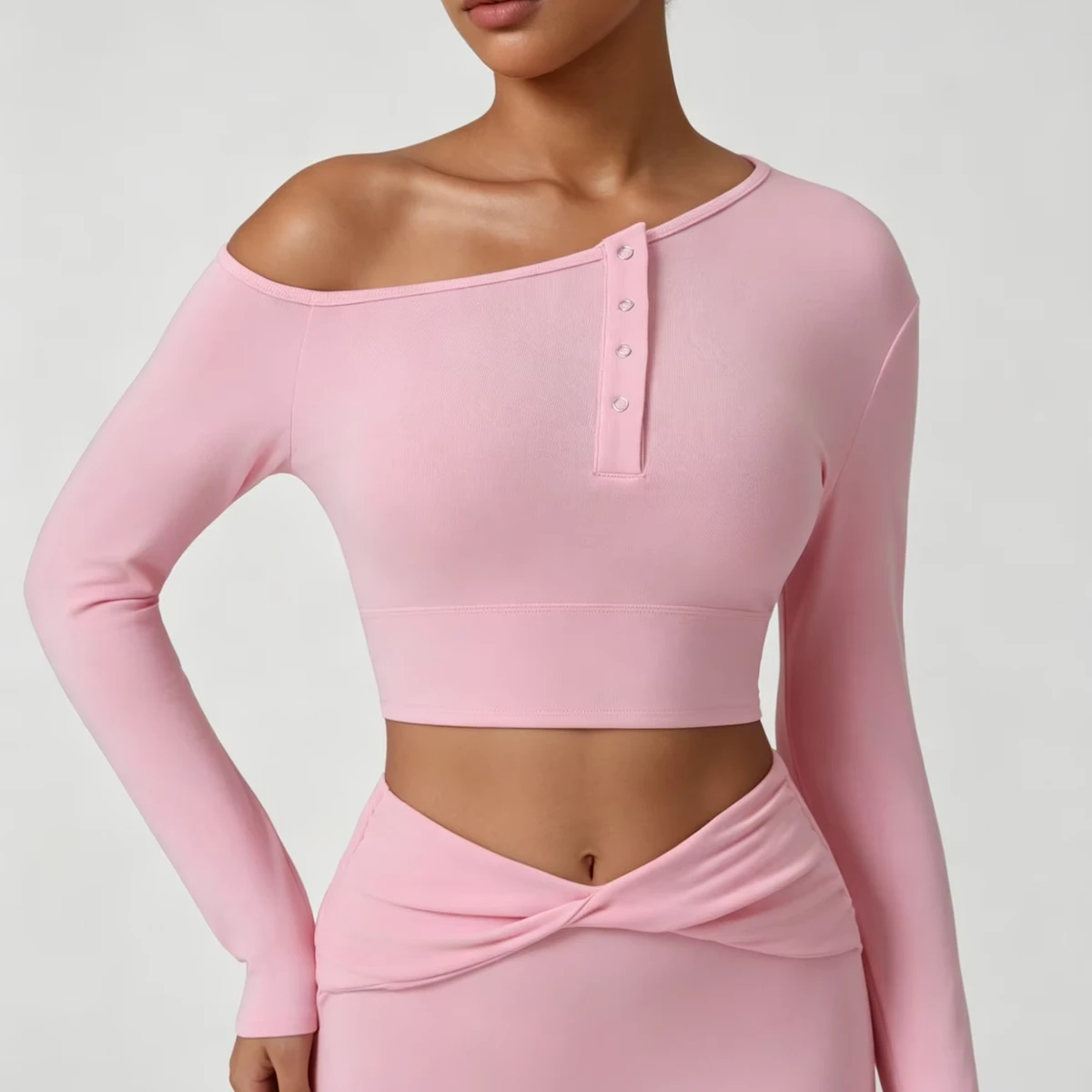 Sexy Off-Shoulder Long Sleeve Sports Base Shirt | Slim Fit Casual Top Tee For Women, Fall New Arrival