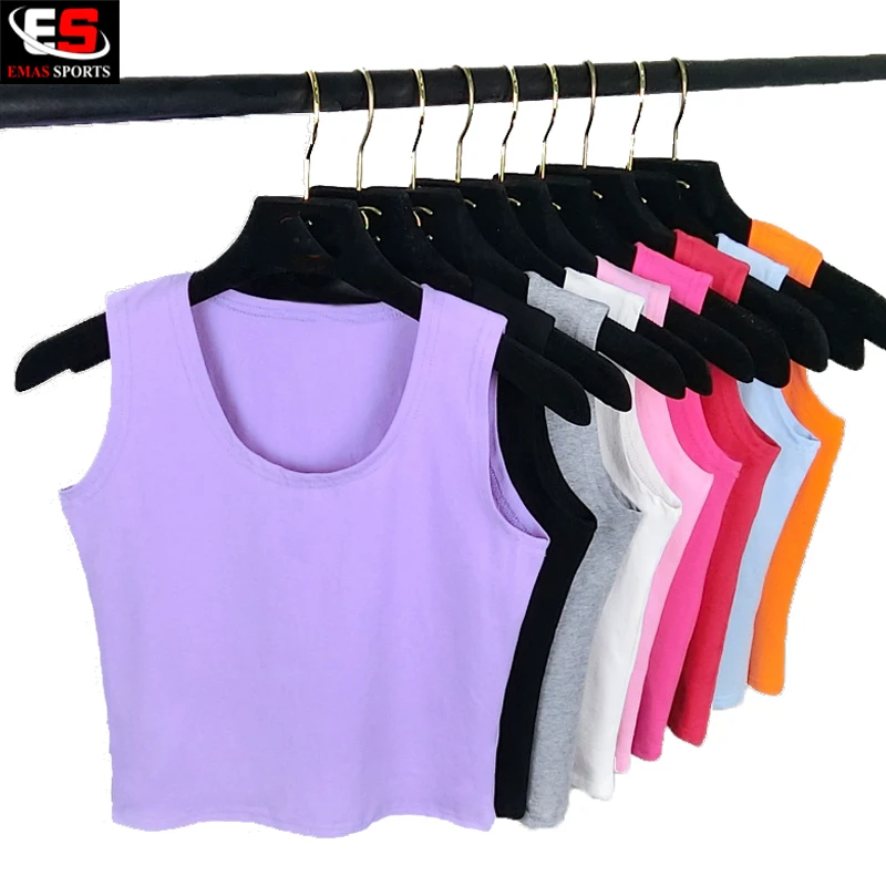 Women's Casual Plus Size Solid Embroidery Breathable Quick Dry Yoga Gym Sports Tank Top
