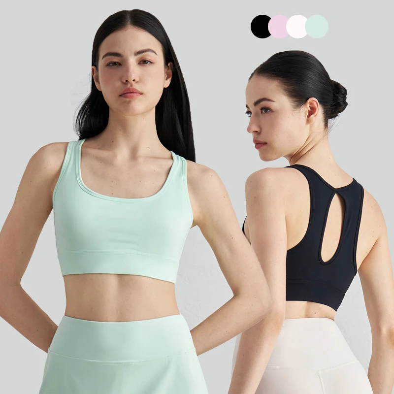 Odor-Control Lightweight Sports Bra for Women | Shockproof Yoga Top Breathable Running Vest | Medium Support Quick Dry