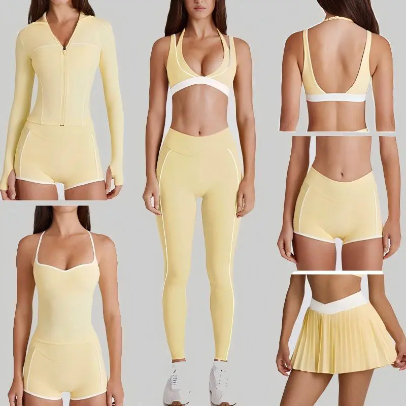 Custom High Quality 6-Piece Solid Breathable Plus Size High Waist Four-Way Stretch Fitness Sportswear Gym Leggings Activewear