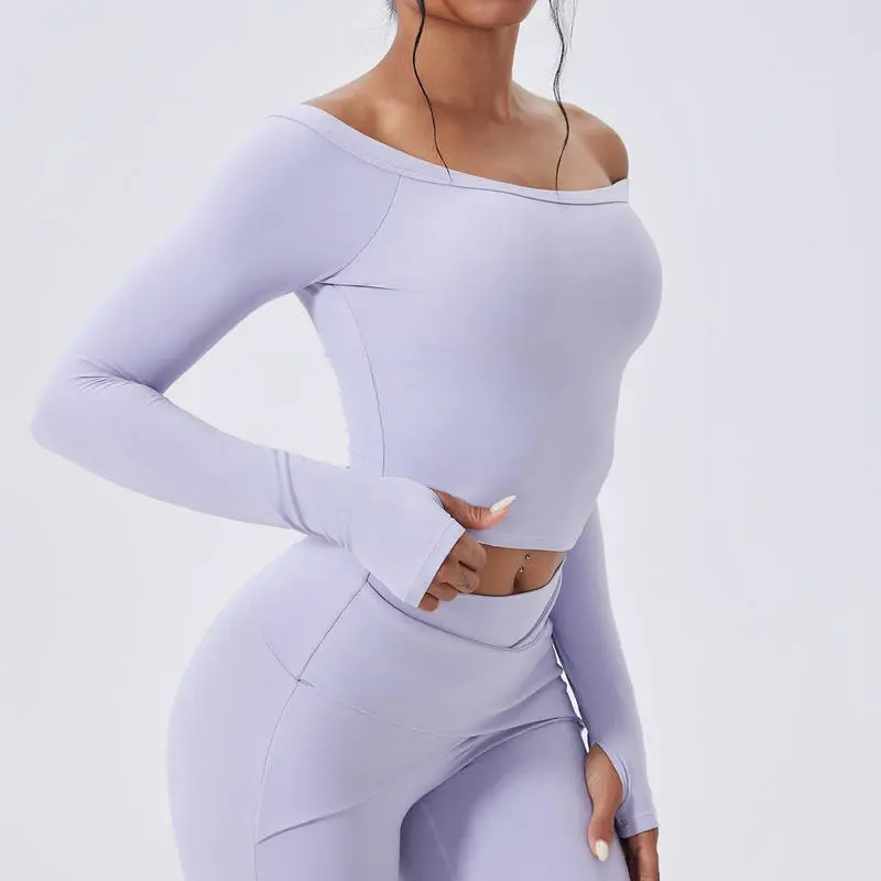 JY New Arrival Custom Logo Quick-Drying Soft Sexy Long Sleeve High Quality Stretchy Tight Women Spring Yoga Fitness Yoga Top