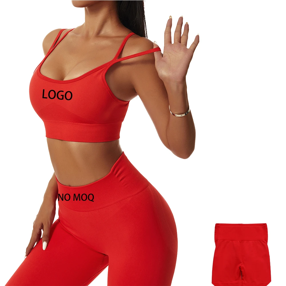 Wholesale Women's Plus Size High Support Sports Bra Customized Logo Backless Gym Workout Fitness Sexy Yoga Seamless Breathable