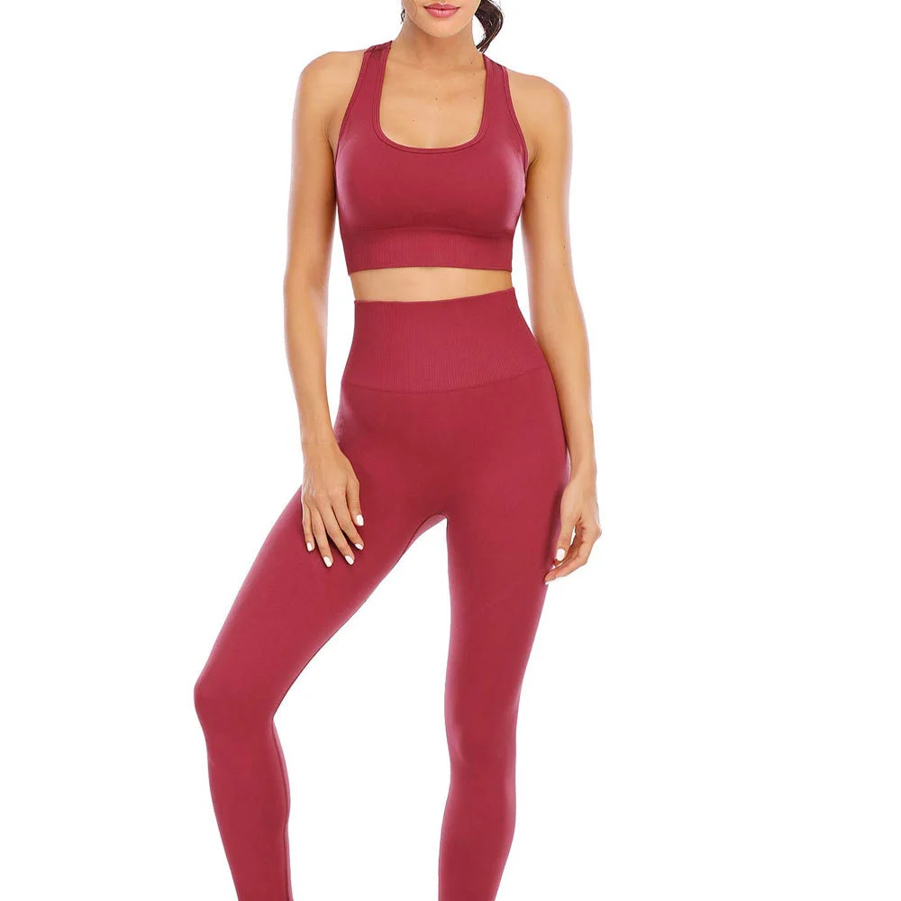 High Quality Women Yoga Set With Soft Fabric Stretch Fit Perfect For Daily Exercise And Flexibility
