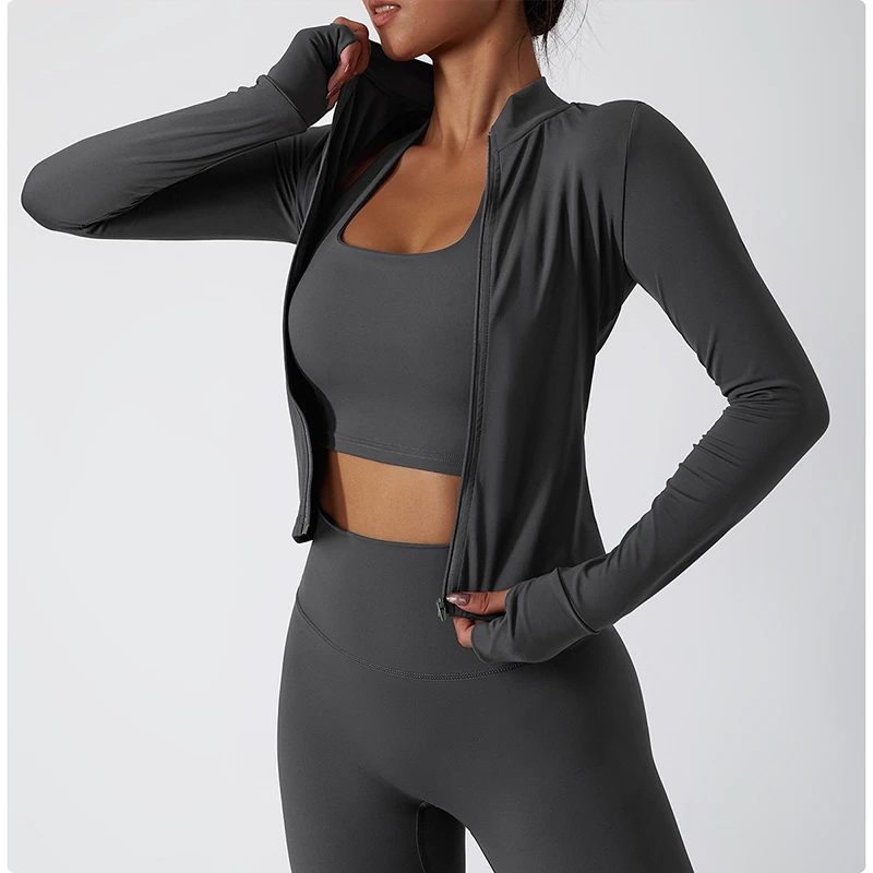 Quick Dry Breathable Shockproof Bra Wear Tight Zipper Top Fitness Running Women Three Pieces Set Gym Yoga Bra and Leggings