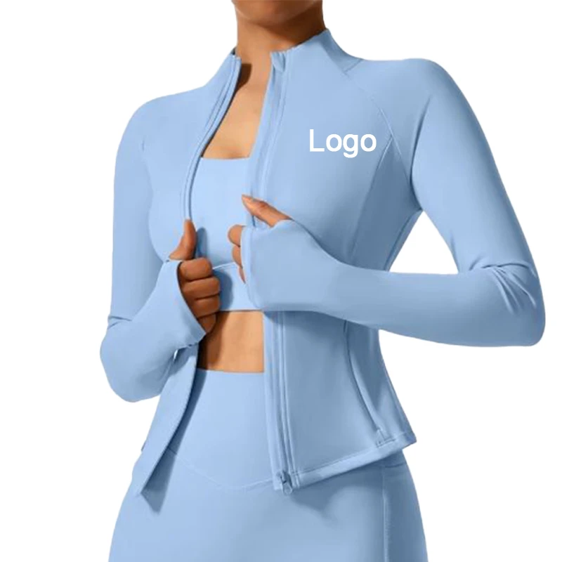 Zipper TightNude Feel Running Yoga Top Jacket Breathable Fitness Training Quick-drying Long Sleeve Yoga Sport Jacket