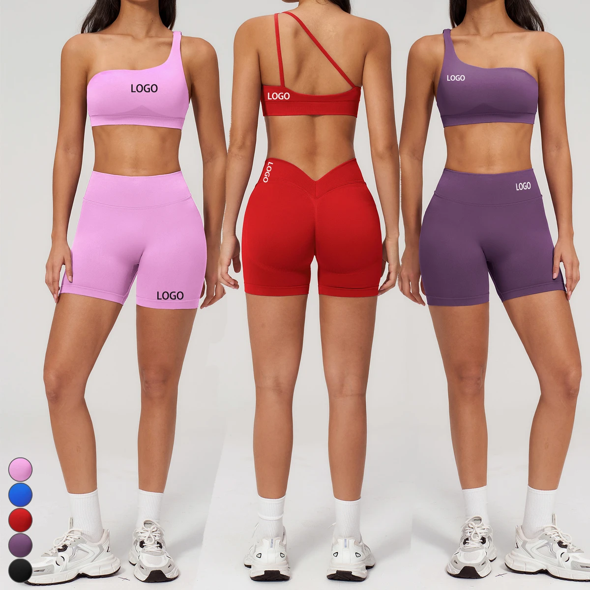 Wholesale Women's Activewear Open Back Vest Leggings Athleisure Sportswear Butt Left Leggings Fitness Sets Seamless Yoga Suit