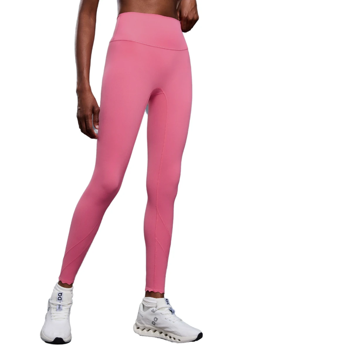Women's Solid Full Length High Elastic Waist Tummy Control Butt Lift Lightweight Spandex/Nylon Fitness Leggings for Yoga & Gym