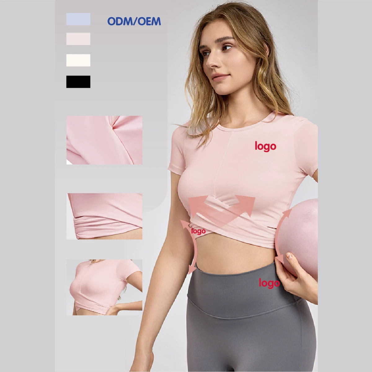 00G-Sophisticated Yoga Short Sleeve Top Slim Fit Flattering Fit Outerwear Ready Versatile for Yoga and Fitness Manufacturer