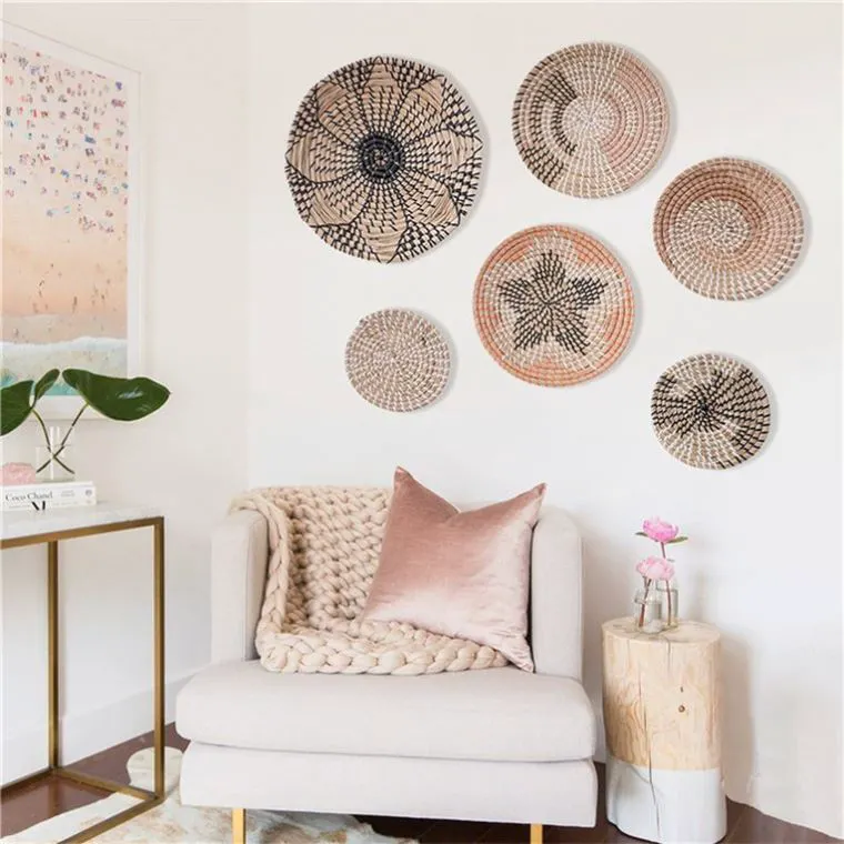 Bohemian Customized Home Decor Bright Boho Wall All Year Round African Interior Deco Guangzhou Rattan Window Decoration