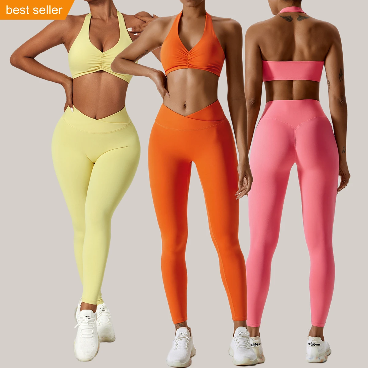 2 Pieces Nylon Yoga Set Xl Big Size Workout Sportswear Gym Clothing Fitness Yoga Leggings Ladies Sports Suits