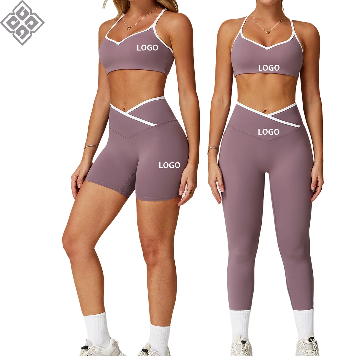 Wholesale Custom Women's V Cross Quick Dry Breathable Color Block Sports Bra Naked Feeling Cutout Back Yoga Bra Workout Fitness