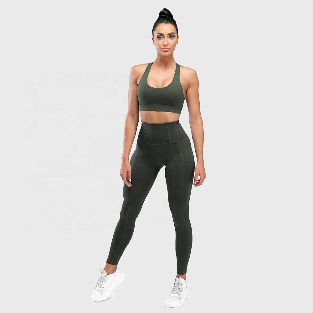 Women Yoga Set 2 Piece Workout High Quality Gym Wear Custom Logo Women Yoga Set Running Fitness Yoga Set Suit