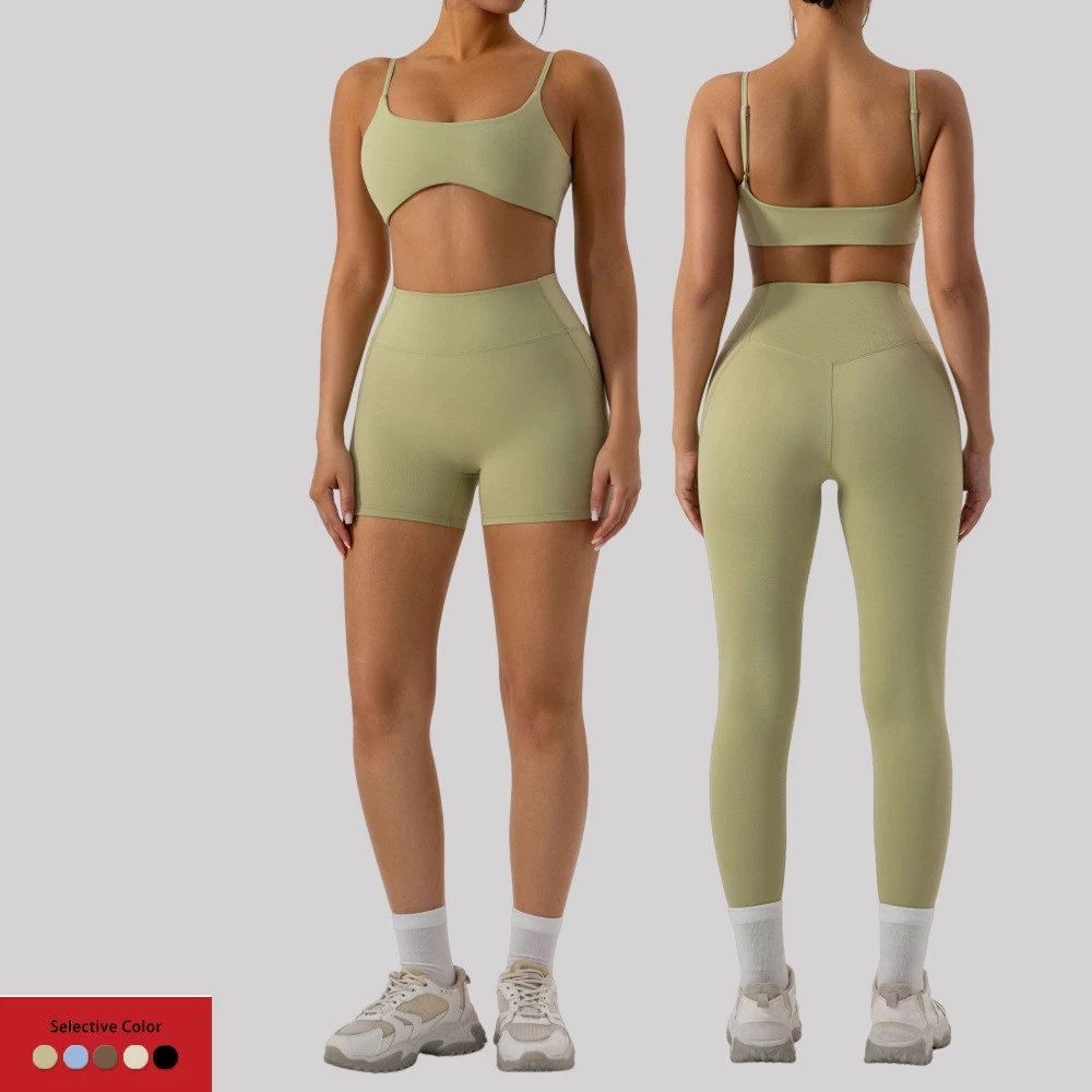 Women 6 Pcs Yoga Set Simple but Unique Fitness Yoga Wear Set Yoga Conjunto Women Fitness Outfit