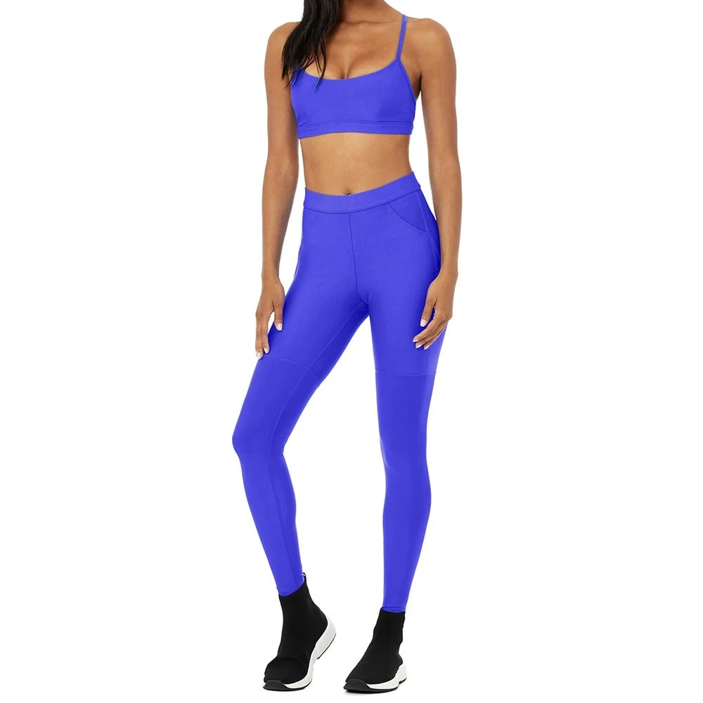 Unique Style Comfortable Breathable Eco-Friendly Quick Dry High Waist 2-Piece Women Yoga Set Light Weight Spandex/Cotton Best