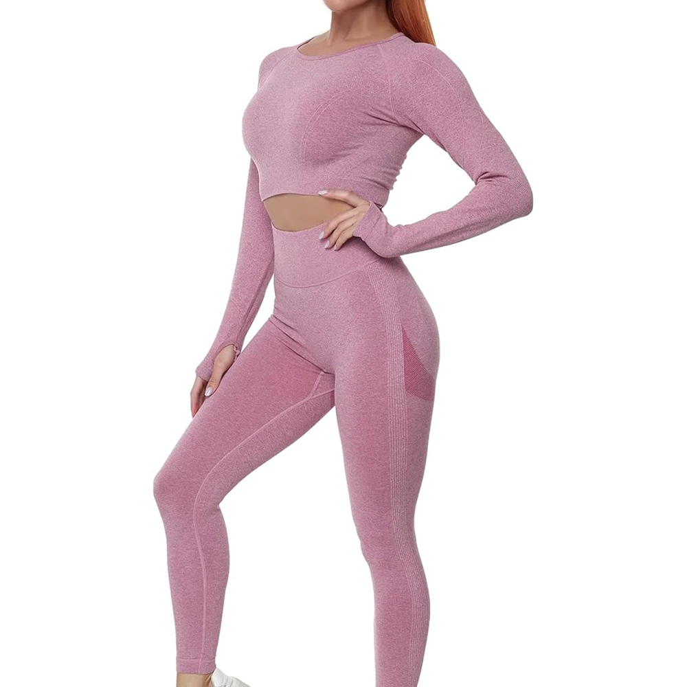 Quick Dry Breathable Solid Casual Yoga Sets Sportswear Gym Fitness for Women High Quality Spandex/Polyester Best Material