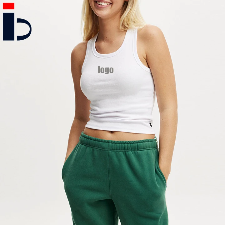Custom OEM Workout Gym Neck Fitness Rib Yoga Tennis Tank Top for Women