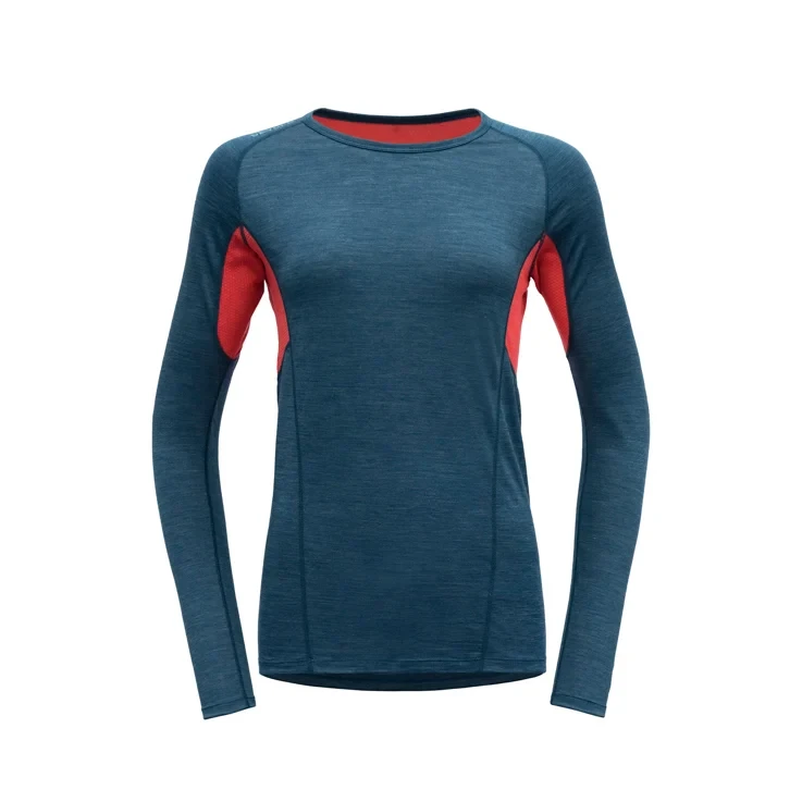 Women's Merino Wool Thermal Underwear Long Sleeve Shirt Running Top Merino Wool Running Shirt With Or Without Thumble Hole