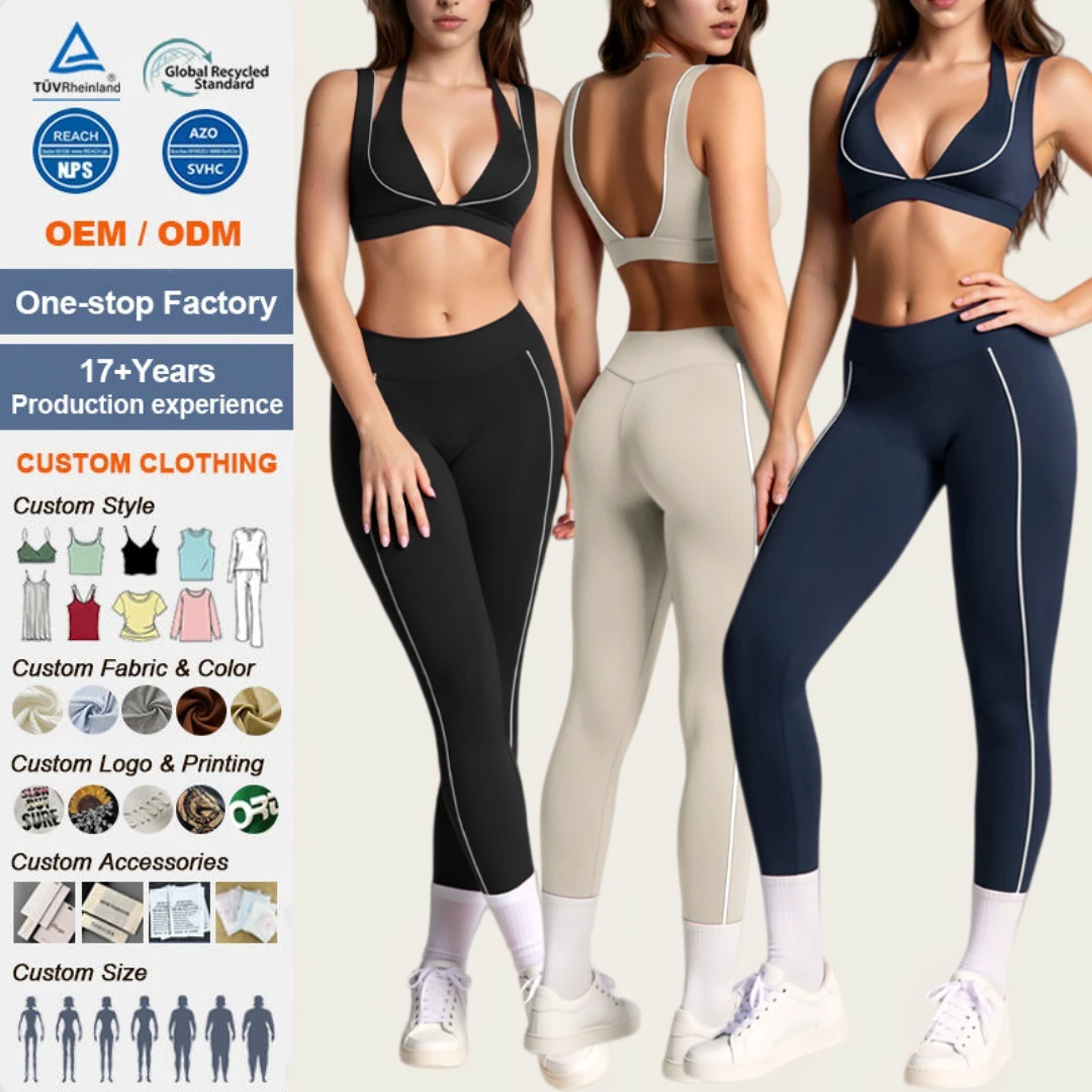 3 Pcs Luxury Outfit Color Block Yoga Set Halter Sports Bra Sexy Back Yoga Top Scrunch Butt Leggings and Shorts for Fitness