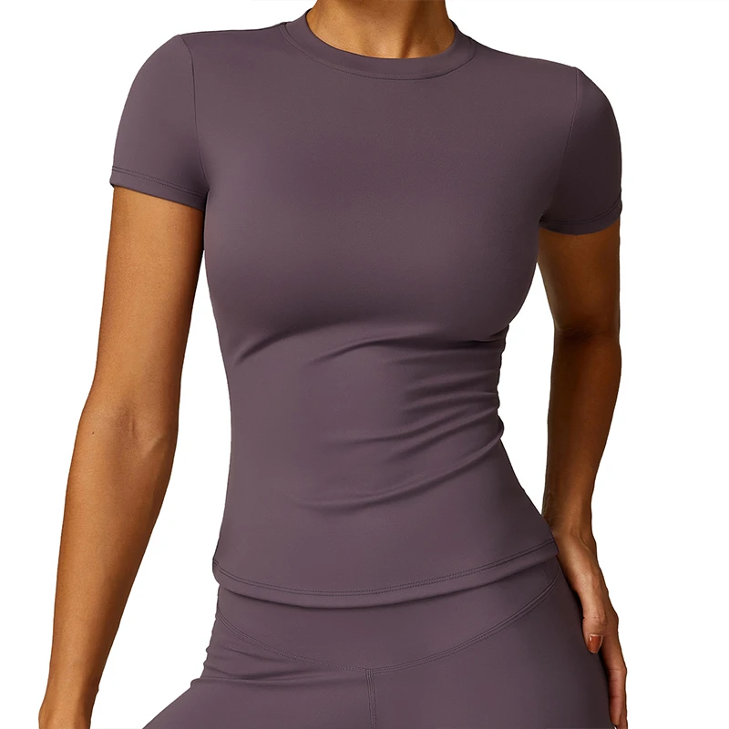 Quick-drying Yoga Wear Short-sleeved Fitness Top Outdoor Running Short-sleeved Women
