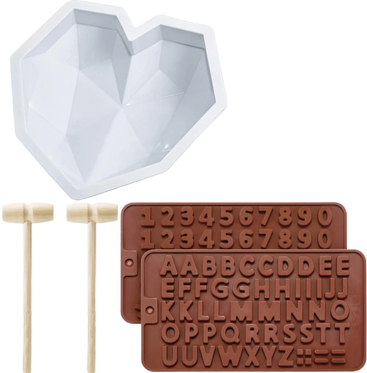 Reusable Chocolate Digital Letter Silicone Mold DIY Cake Decorative Tool for Making Cakes