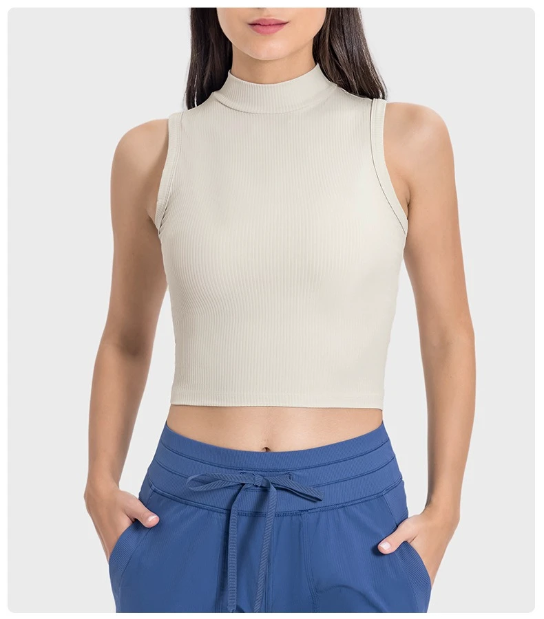OEM Custom High Quality Women's Activewear Fashion Running Sports Gym Tank Top Sleeveless Crew Neck Yoga Breathable Plus Size
