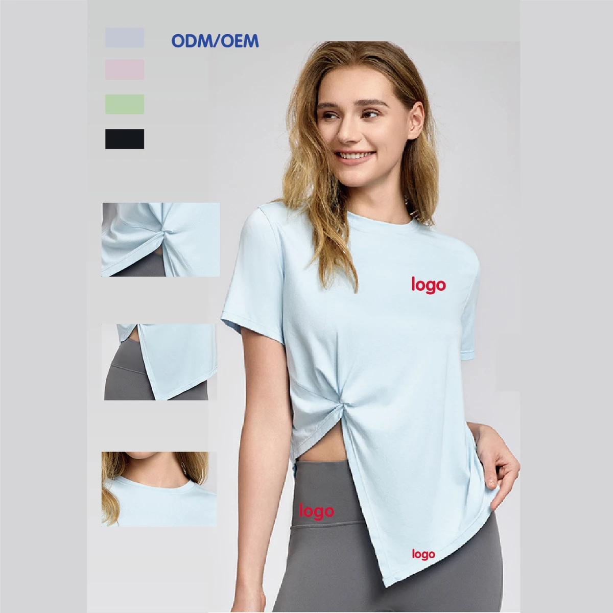 00G-Womens Yoga Short Sleeve Top Crew Neck Flattering Fit Versatile for Yoga and Fitness Supplier