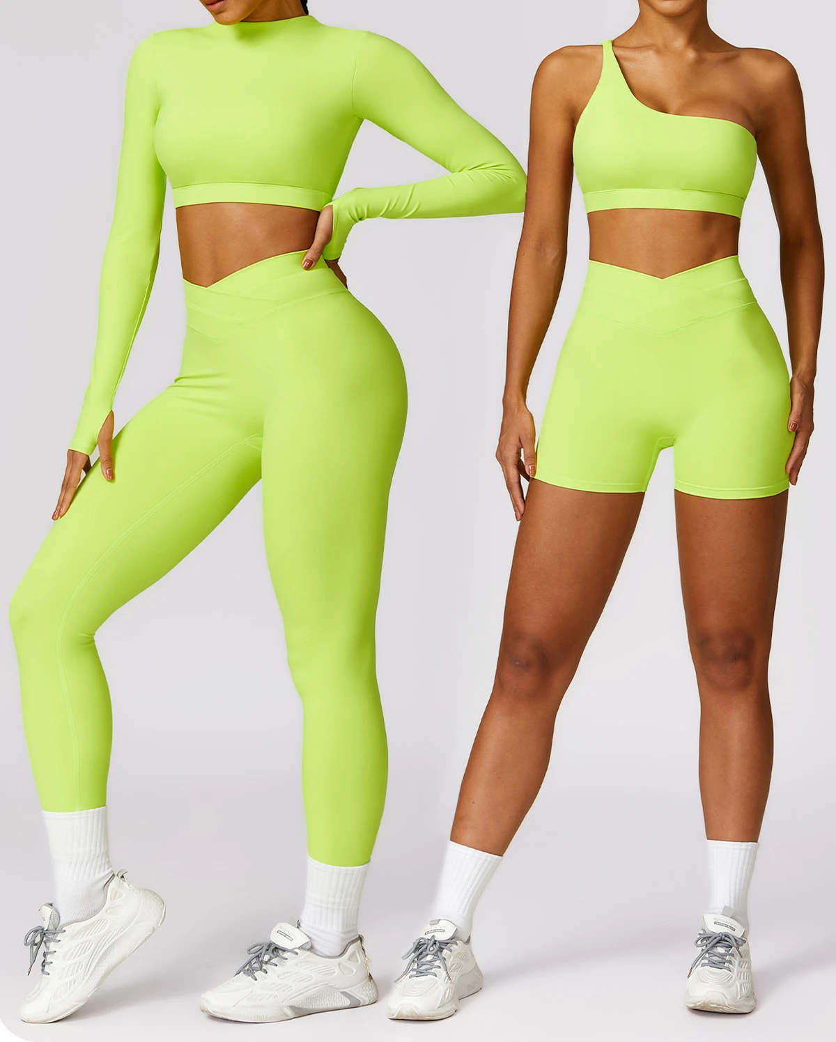 Custom Gym High Quality 6 Piece Sustainable Fitness Yoga Gym Wear Workout Clothing Non-Seamless Outdoor Yoga Sets