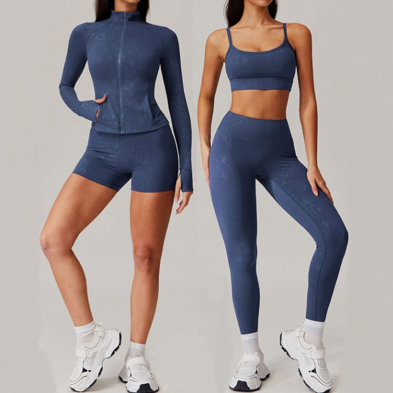 Custom Logo 6 Piece Women Yoga Set Quick Dry Breathable High Elastic Sports Running Workout Set Fitness Active Gym Wear