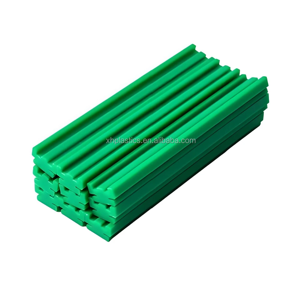 Customized UHMWPE HDPE Polyethylene CNC Milling Curved Plastic Linear Rail Wear Resistant Sliding Conveyor Chain Guide Strip