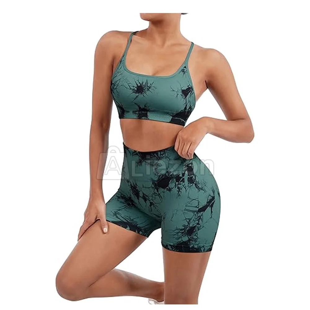 Durable Women Yoga Top And Shorts Set Gym Fitness Clothing Women Yoga Top And Shorts Wholesale Supplier