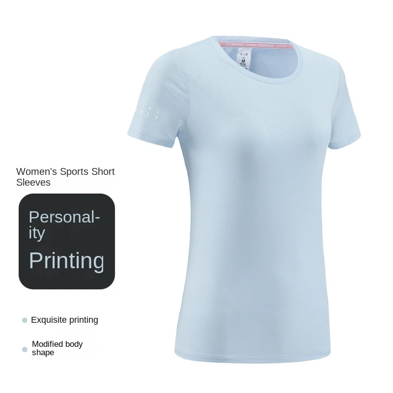 Sports Quick-drying for Women's Summer Fitness Running T-shirt Nine Quarter Sleeve Yoga Breathable Solid Slimming Training Top