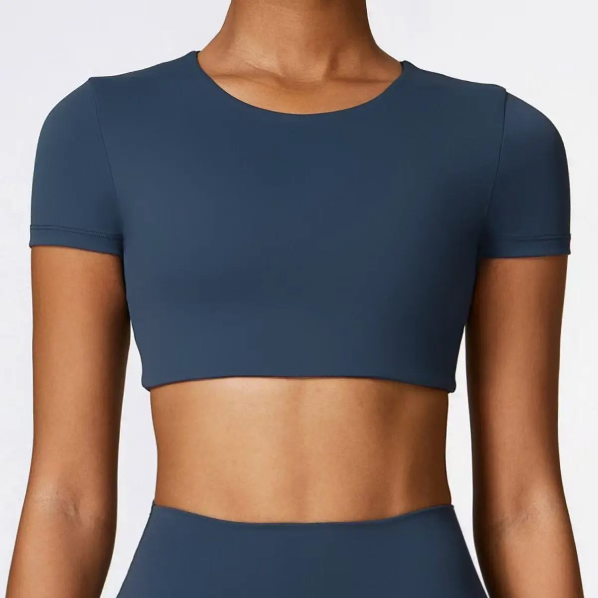 High Quality Solid Reversible Breathable Eco-Friendly Plus Size High Waist Workout Sets for Women Gym Wear Yoga Clothes Top