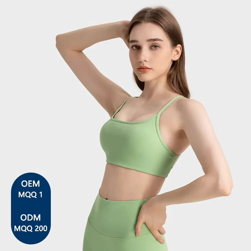 Women's High Impact Yoga Running Crop Top Sexy Strappy Sports Bra With Custom Logo Workout Fitness Gym