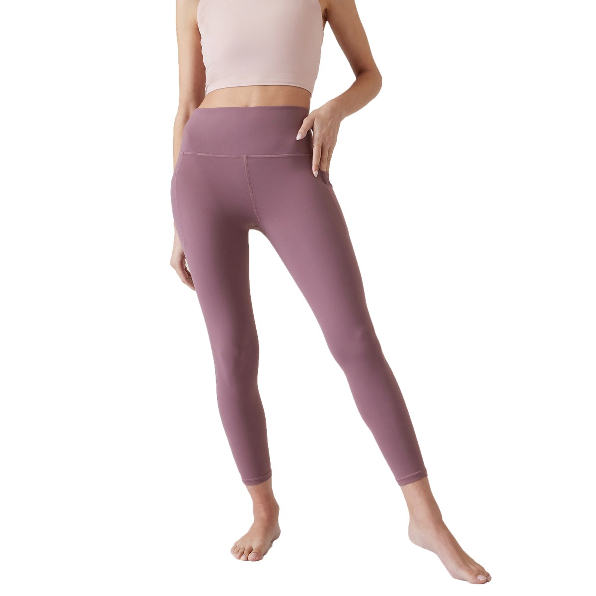 High Stretch Full Length Spandex Leggings Women Elastic Waistband Moisture Wicking Breathable Smooth Seamless Feel Buttery Yoga